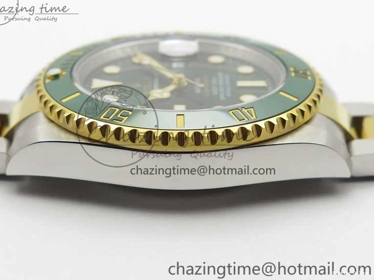 0218 Submariner 116613 LV VRF Best Edition YG Wrapped Bezel Green Dial on SS YG Bracelet A2836 MAX Version Compact 2920